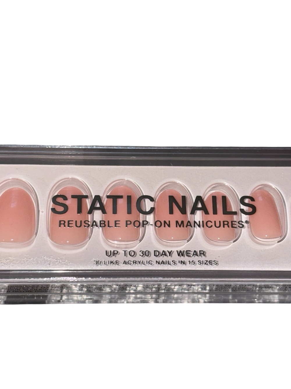 Static Nails Reusable Pop-On Manicure in Jet Setter Round